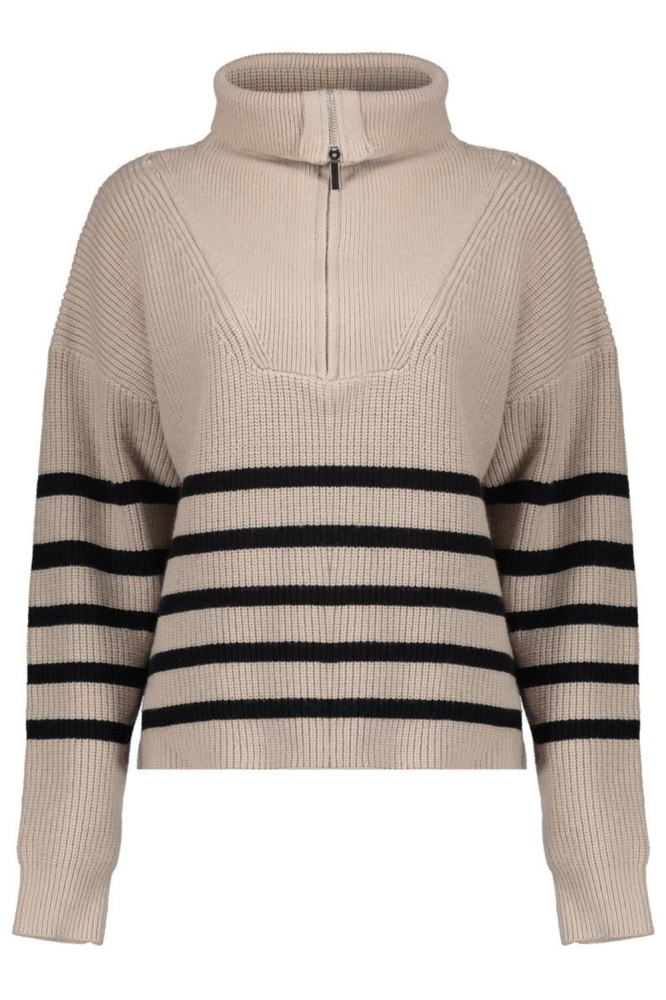 TRUI MET STREEPDESSIN 54501 10 SAND/BLACK